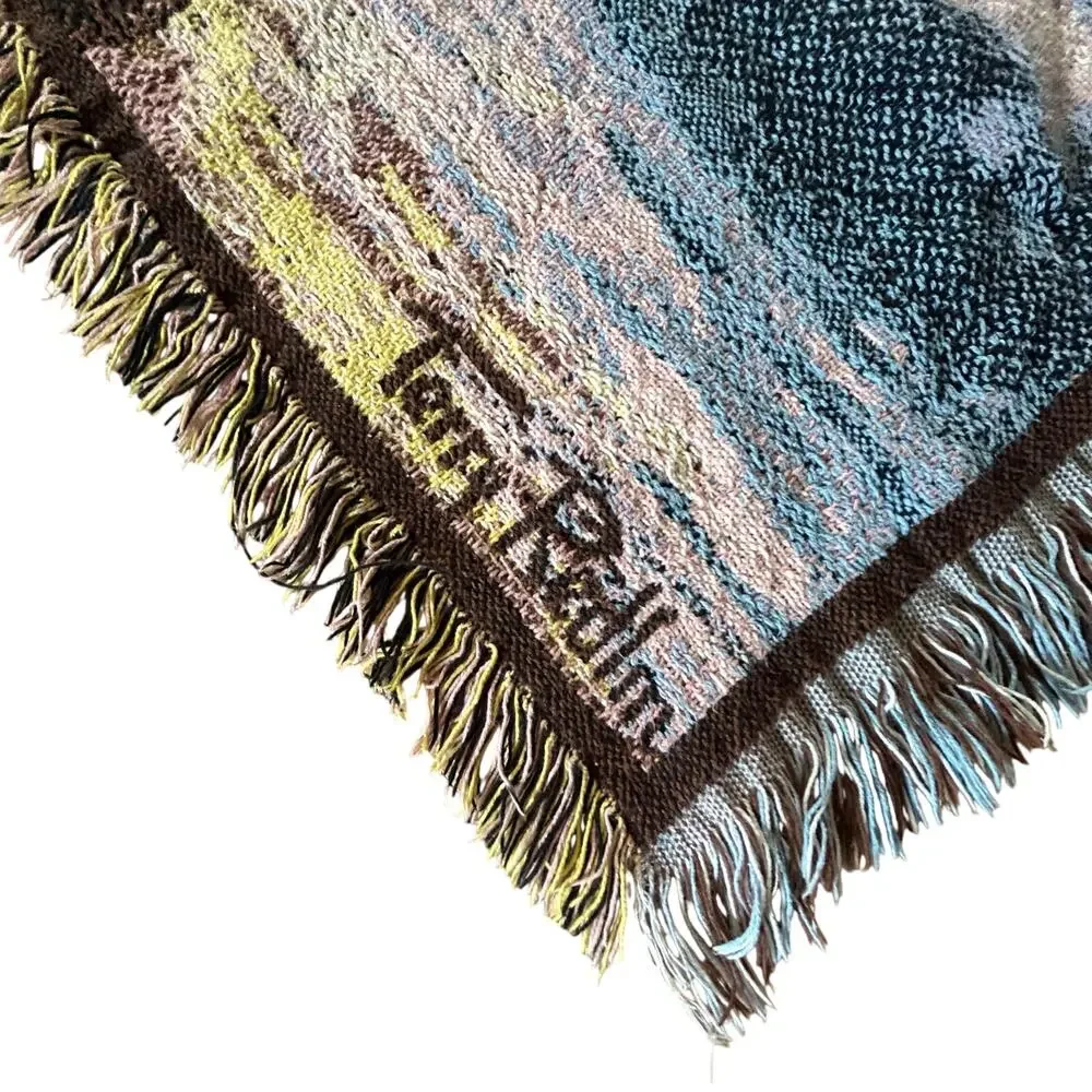 Vintage Terry Redlin jacquard tapestry throw blanket Beacon flying ducks